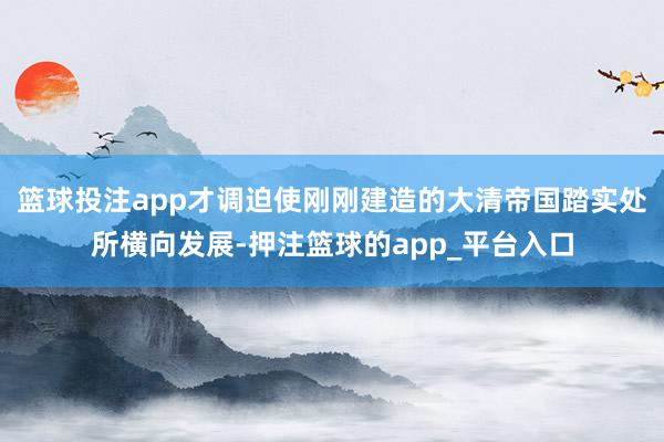 篮球投注app才调迫使刚刚建造的大清帝国踏实处所横向发展-押注篮球的app_平台入口