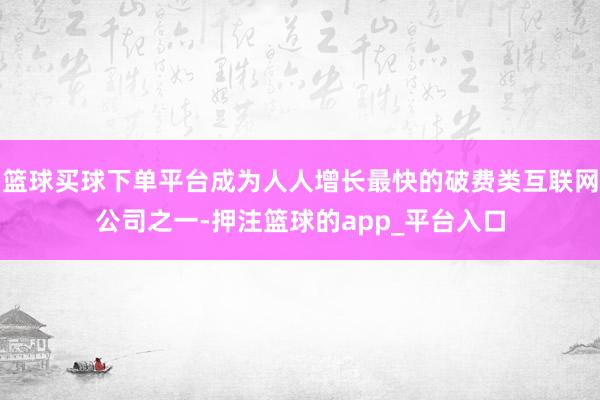 篮球买球下单平台成为人人增长最快的破费类互联网公司之一-押注篮球的app_平台入口