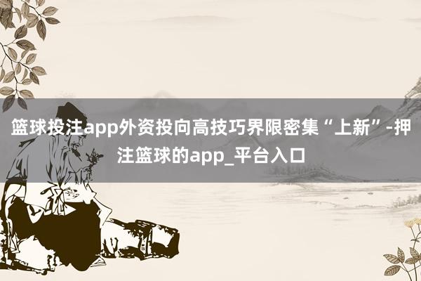 篮球投注app外资投向高技巧界限密集“上新”-押注篮球的app_平台入口