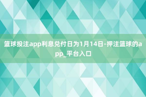篮球投注app利息兑付日为1月14日-押注篮球的app_平台入口
