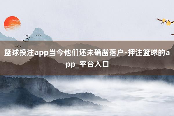 篮球投注app当今他们还未确凿落户-押注篮球的app_平台入口
