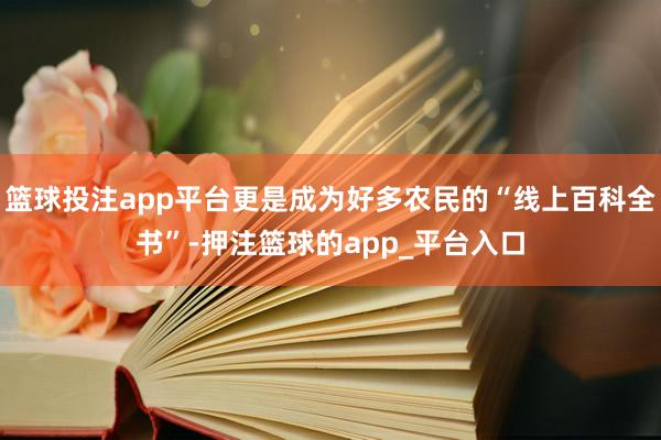 篮球投注app平台更是成为好多农民的“线上百科全书”-押注篮球的app_平台入口